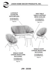 Linon 21032BLK01U Instructions D'assemblage