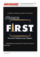 SunStar BRAKING F.I.R.S.T. Consignes De Securite Et Instructions De Montage