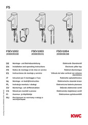 KWC F5EV1004 Notice De Montage Et De Mise En Service