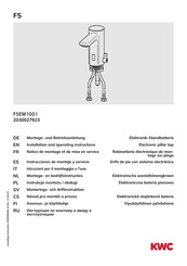 KWC F5EM1001 Notice De Montage Et De Mise En Service