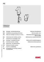 KWC F5EM1014 Notice De Montage Et De Mise En Service