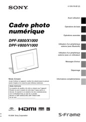 Sony DPF-X800 Mode D'emploi