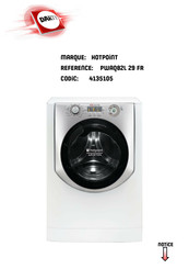 Hotpoint Ariston AQUALTIS PWAQ82L 29 Mode D'installation Et D'emploi