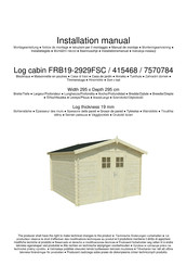 Palmako FRB19-2929FSC Notice De Montage