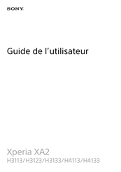 Sony H4113 Guide De L'utilisateur