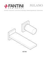 Fantini Rubinetti MILANO G711B Instructions De Montage