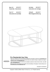 Walker Edison MEO3PCT Instructions De Montage