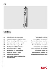 KWC F5ET2021 Notice De Montage Et De Mise En Service