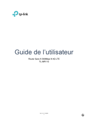 TP-Link TL-MR110 Guide De L'utilisateur