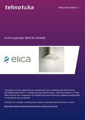 Elica BERLIN CR/A/60 Prescriptions De Montage Et Mode D'emploi