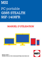 MSI GS65 STEALTH 9SF-1408FR Manuel D'utilisation