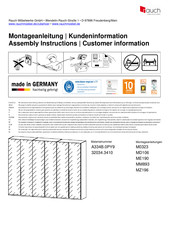 Rauch Purisma MD106 Instructions De Montage