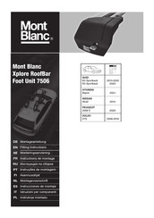 Mont Blanc Xplore RoofBar Foot Unit 7506 Instructions De Montage