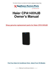 Haier CPA14XCJ Guide De L'utilisateur