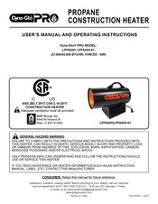 Dyna-Glo Pro LPFA43H-01 Manuel D'instructions