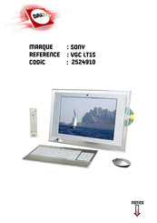 Sony Vaio VGC LM Serie Guide De L'utilisateur