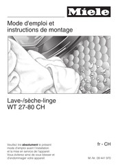 Miele WT 27-80 CH Mode D'emploi Et Instructions De Montage