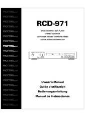 Rotel RCD-971 Guide D'utilisation