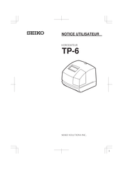 Seiko TP-6 Notice Utilisateur