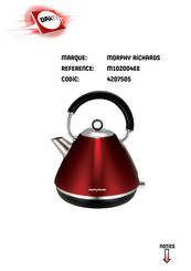 Morphy Richards M102004EE Manuel D'instructions