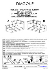 Diagone COUCHAGE JUNIOR E72 004 Mode D'emploi