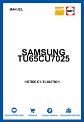 Samsung TU65CU7025 Notice D'utilisation