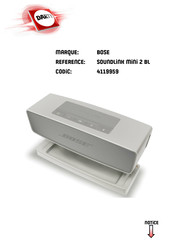 Bose SoundLink Mini Bluetooth speaker II Notice D'utilisation