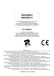 Ravaglioli RAV4400.4 Traduction Des Instructions Originales