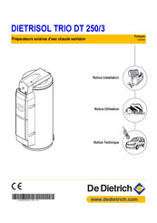 De Dietrich DIETRISOL TRIO DT 250/3 Notice Installation