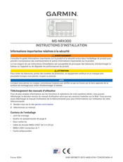 Garmin MS-NRX300 Instructions D'installation