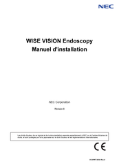 NEC WISE VISION Endoscopy Manuel D'installation