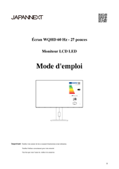 JAPANNEXT JN-27IPS4FLWQHDR-HSP Mode D'emploi