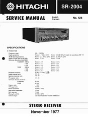 Hitachi SR-2004 Manuel De Service