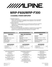 Alpine MRP-F600 Mode D'emploi