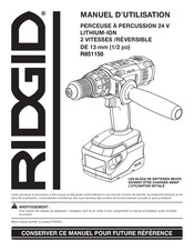 RIDGID R851150 Manuel D'utilisation