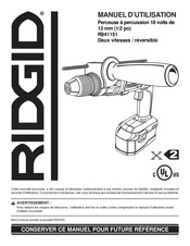 RIDGID R841151 Manuel D'utilisation