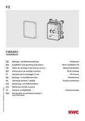 KWC F3BX2001 Notice De Montage Et De Mise En Service