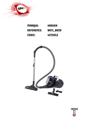 Hoover BR20 Manuel D'utilisation