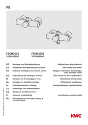 KWC F5SM2002 Notice De Montage Et De Mise En Service