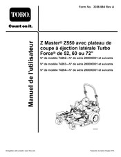 Toro Z Master Z550 Manuel De L'utilisateur