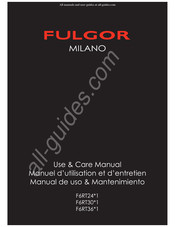 Fulgor Milano F6RT301 Série Manuel D'utilisation Et D'entretien