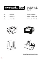 GreenWorks Pro 2901402 Manuel D'opérateur