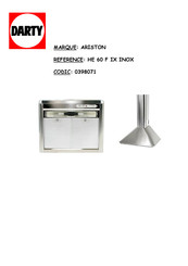 Ariston HE60FIX INOX Prescriptions De Montage Et Mode D'emploi