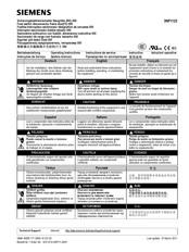 Siemens SENTRON 3NP1123-1J 20 Serie Instructions De Service