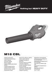 Milwaukee M18 CBL Notice Originale