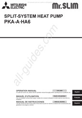 Mitsubishi Electric Mr.SLIM PKA-AHA6 Serie Manuel D'utilisation