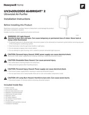 Honeywell Home UV2400U2000 AirBRIGHT 2 Guide D'installation