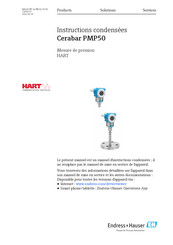 Endress+Hauser Cerabar PMP50 Instructions Condensées