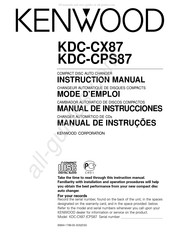 Kenwood KDC-CPS87 Mode D'emploi