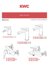 KWC ACTIVO 21.402.010.000 Manuel D'installation Et D'entretien